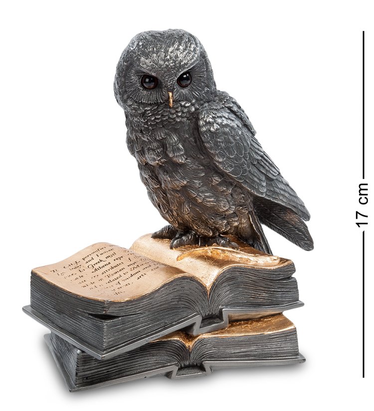 Статуэтка Мудрая Сова на книгах Veronese WS-86