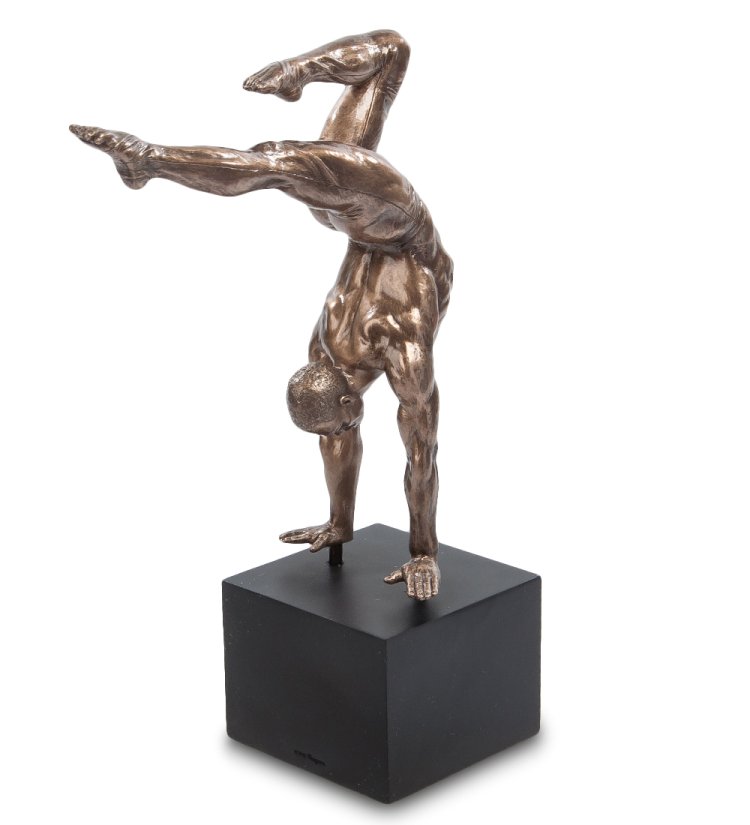 Статуэтка Гимнаст на кубе Veronese WS-155, оборотная сторона