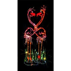 Картина Влюбленные фламинго c кристаллами Swarovski