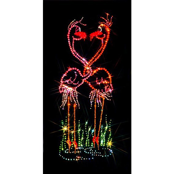 Картина Влюбленные фламинго c кристаллами Swarovski