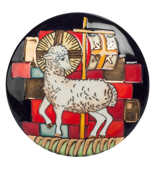 Шкатулка из фарфора Агнец Божий Pavone JP-40/ 2, вид сверху