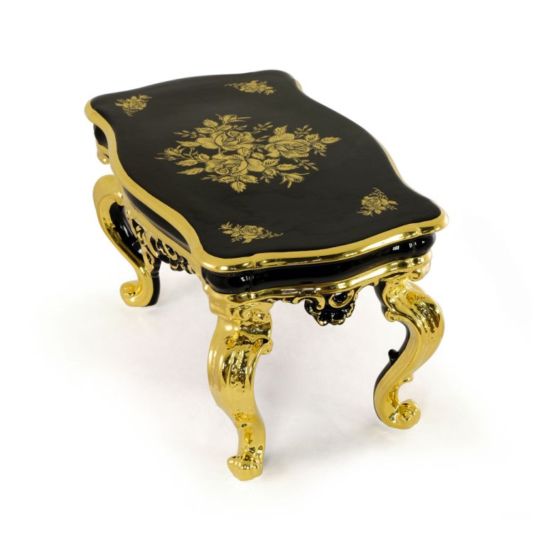Черный кофейный столик из керамики коллекция Fiori Gold Migliore De Luxe 27508
