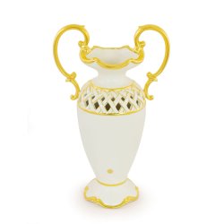 Большая Ваза для цветов с ручками коллекция Fiori Gold