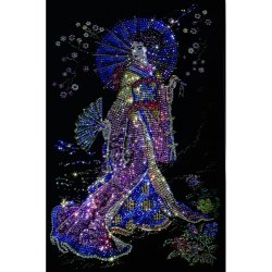 Картина Гейша c кристаллами Swarovski