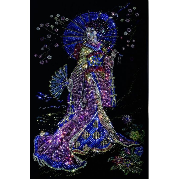 Картина Гейша c кристаллами Swarovski