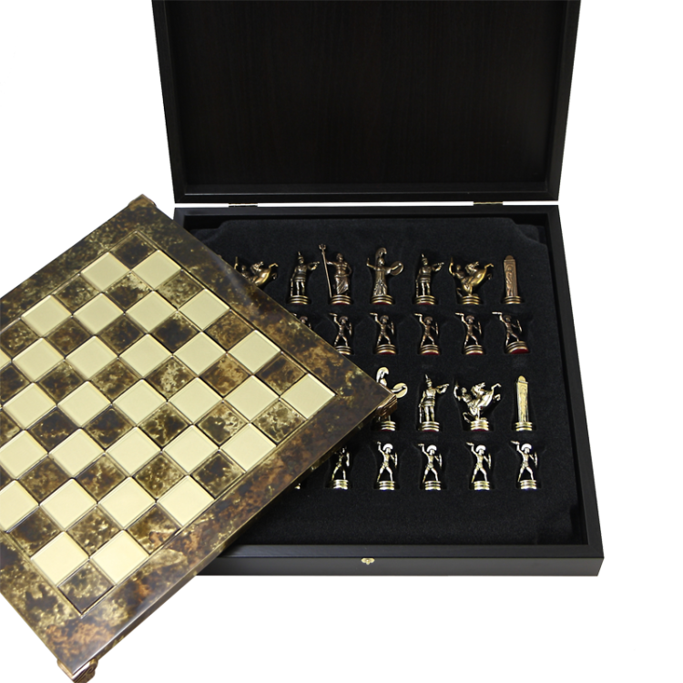 Шахматы на коричневой доске Троянская война Manopoulos MP-S-4-C-36-BRO, упаковочный вид