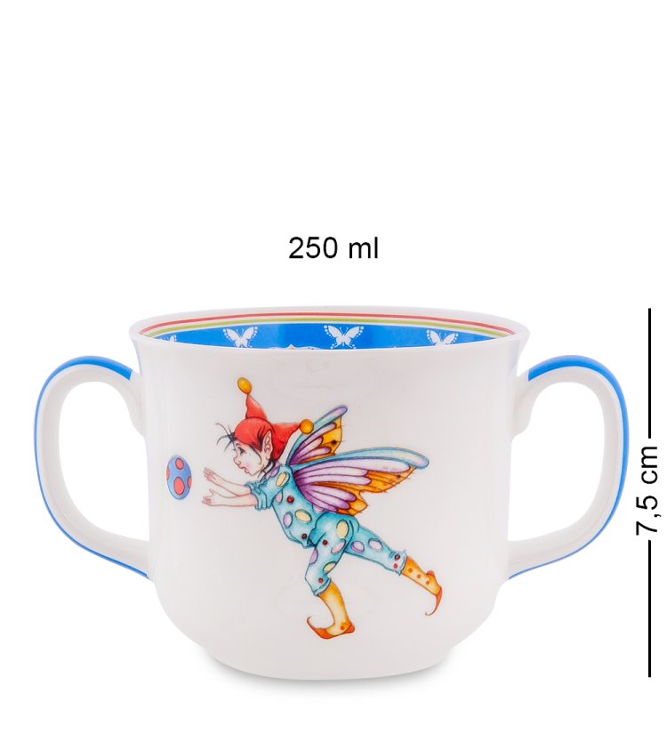 Детский набор посуды на 1 персону из фарфора Красивый Эльф Pavone JK-165, чашка