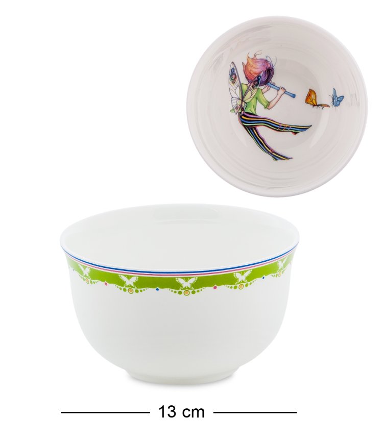 Детский набор посуды на 1 персону из фарфора Красивый Эльф Pavone JK-165, салатник