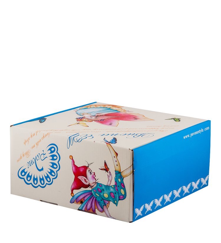 Детский набор посуды на 1 персону из фарфора Красивый Эльф Pavone JK-165, упаковка