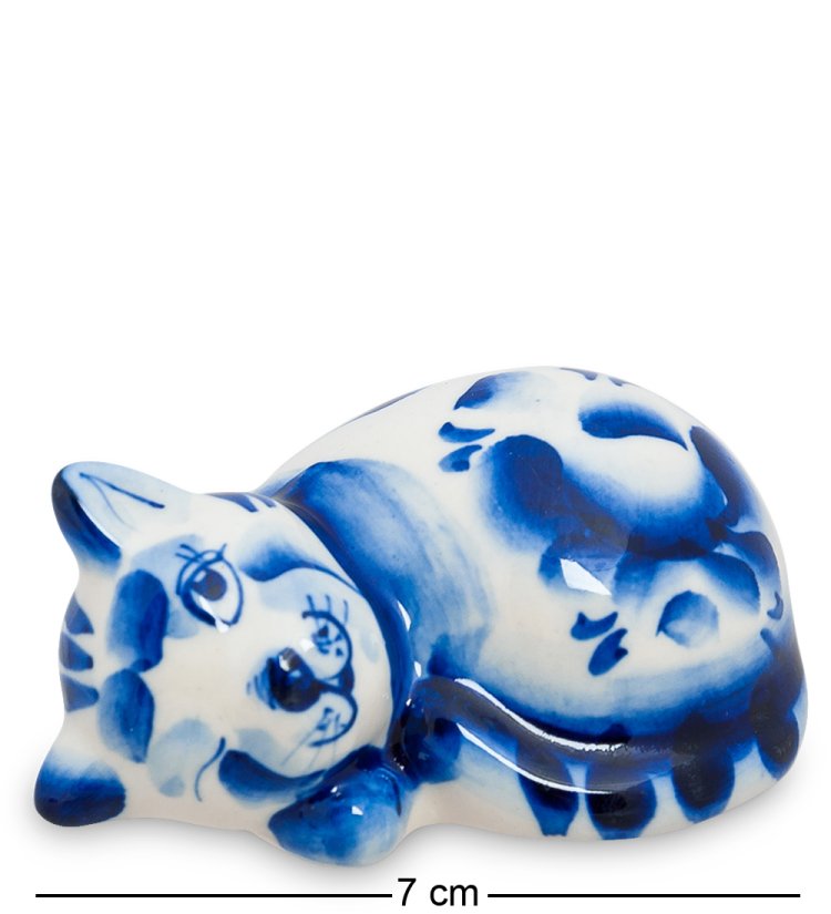 Фигурка Кот-Соня Голубая гжель ГЛ-197