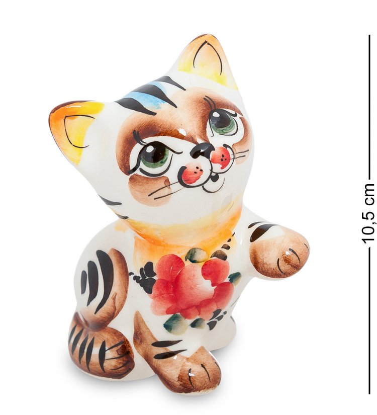 Фигурка Кот Костя Цветная гжель ГЛ-179