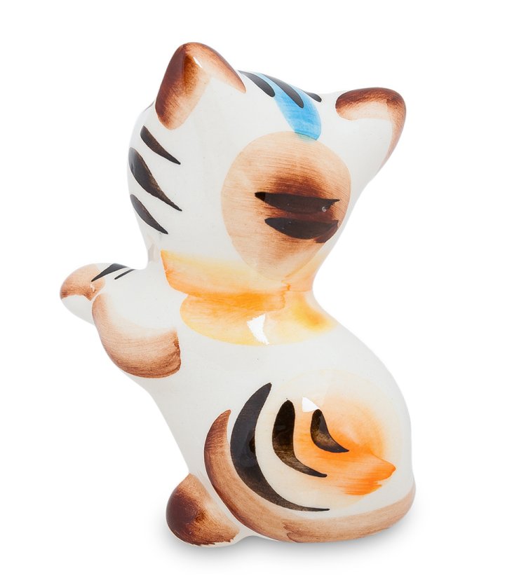 Фигурка Кот Костя Цветная гжель ГЛ-179, фотография со спины