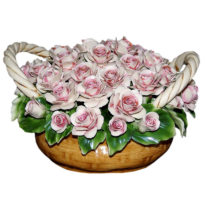 Цветы из фарфора розовые Розы