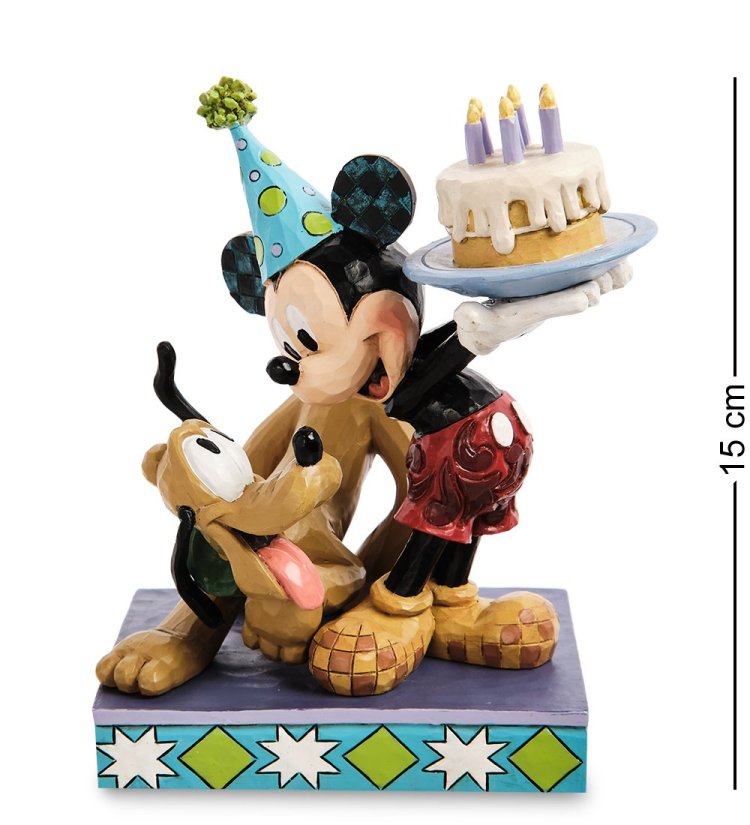Статуэтка День рождения Плуто и Микки Мауса Disney Traditions, портретный вид