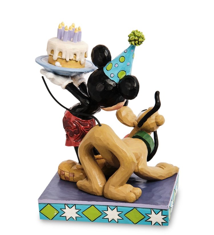 Статуэтка День рождения Плуто и Микки Мауса Disney Traditions, оборотная сторона