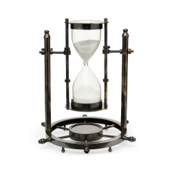 Вращающиеся Песочные часы с компасом на латунном штурвале