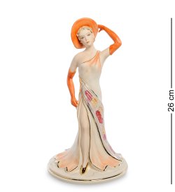 Статуэтка из керамики Девушка в оранжевой шляпке
