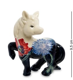 Статуэтка из фарфора Лошадка с поднятым копытом Василек