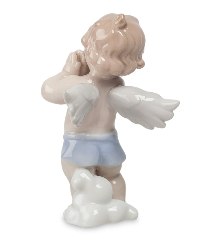 Статуэтка из фарфора Маленький Амурчик Молиться Pavone JP-09/ 16, фотография со спины