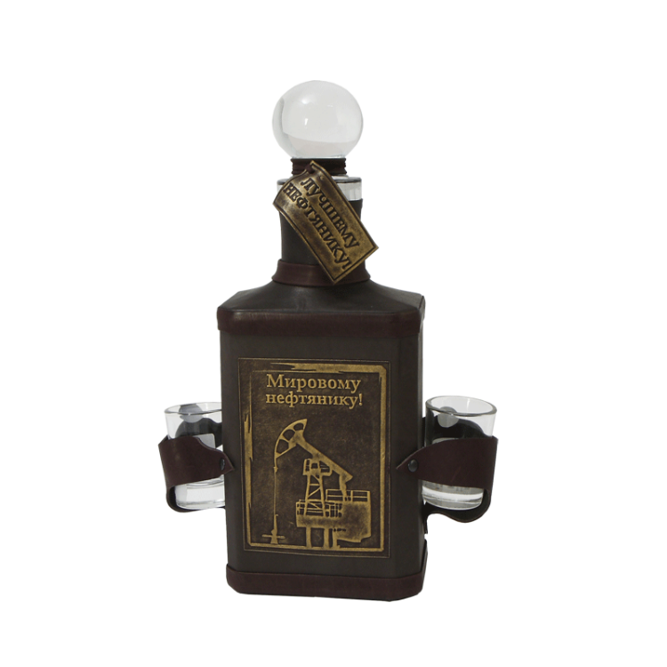 Бутыль для водки с рюмками Мировому Нефтянику Студия Маро ВП-71
