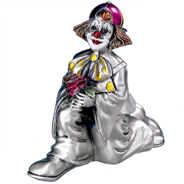 Статуэтка Клоун Кавалер с цветком, большая Mida 120226