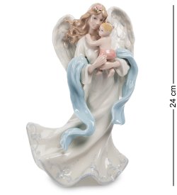 Статуэтка из фарфора Ангел с ребенком на руках