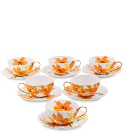 Чайный сервиз из фарфора на 6 персон Фиор Элеганта