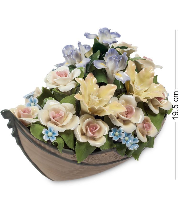 Композиция из керамики Лодка с цветами Pavone CMS-33/63