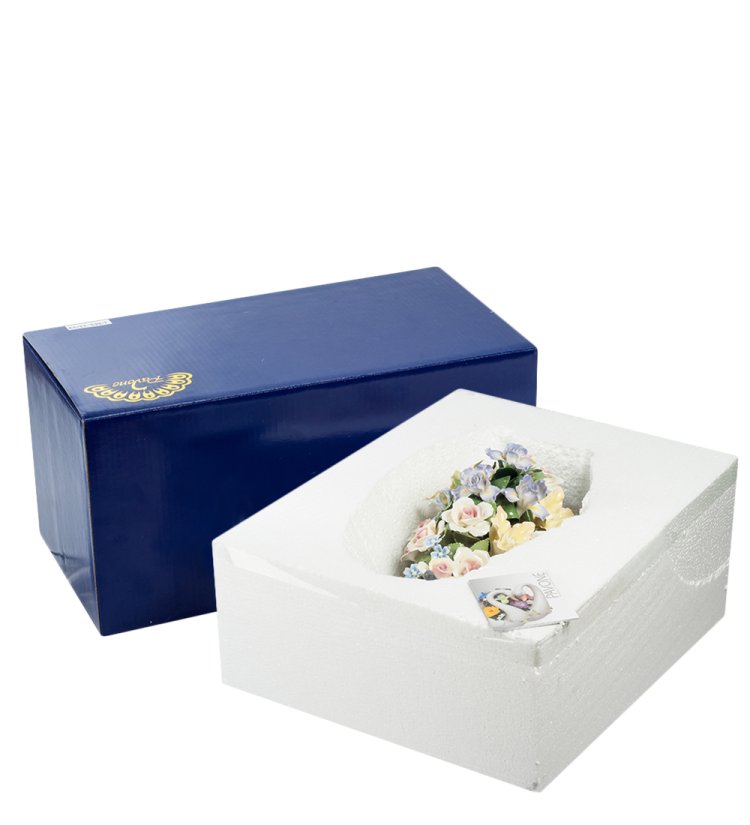 Композиция из керамики Лодка с цветами Pavone CMS-33/63, фотография в упаковке