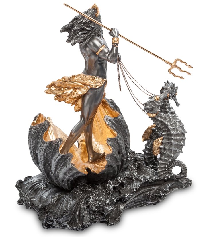 Статуэтка Посейдон в Морской Карете Veronese WS-01, оборотная сторона