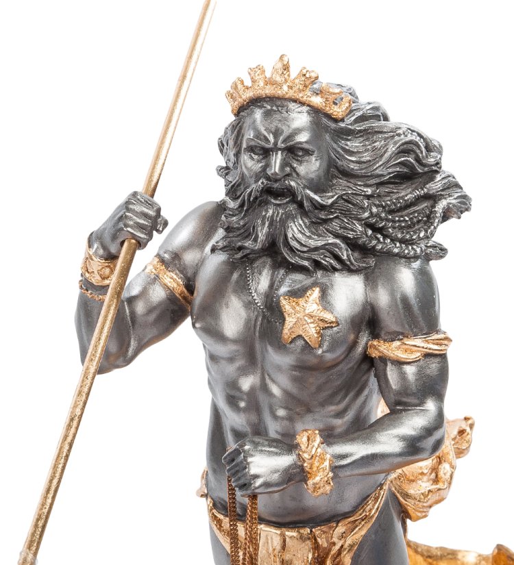 Статуэтка Посейдон в Морской Карете Veronese WS-01, портретный вид