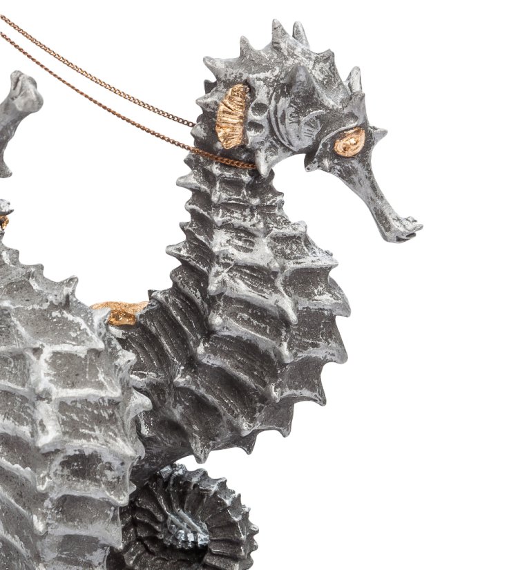 Статуэтка Посейдон в Морской Карете Veronese WS-01, увеличенный вид морского конька