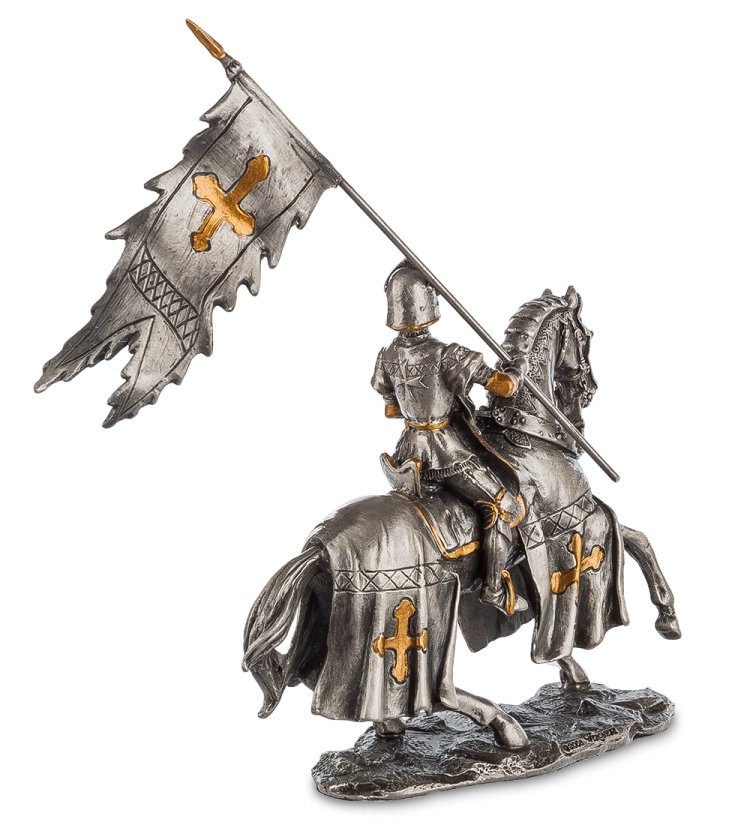 Статуэтка Воин на коне с флагом Veronese WS-811, оборотная сторона