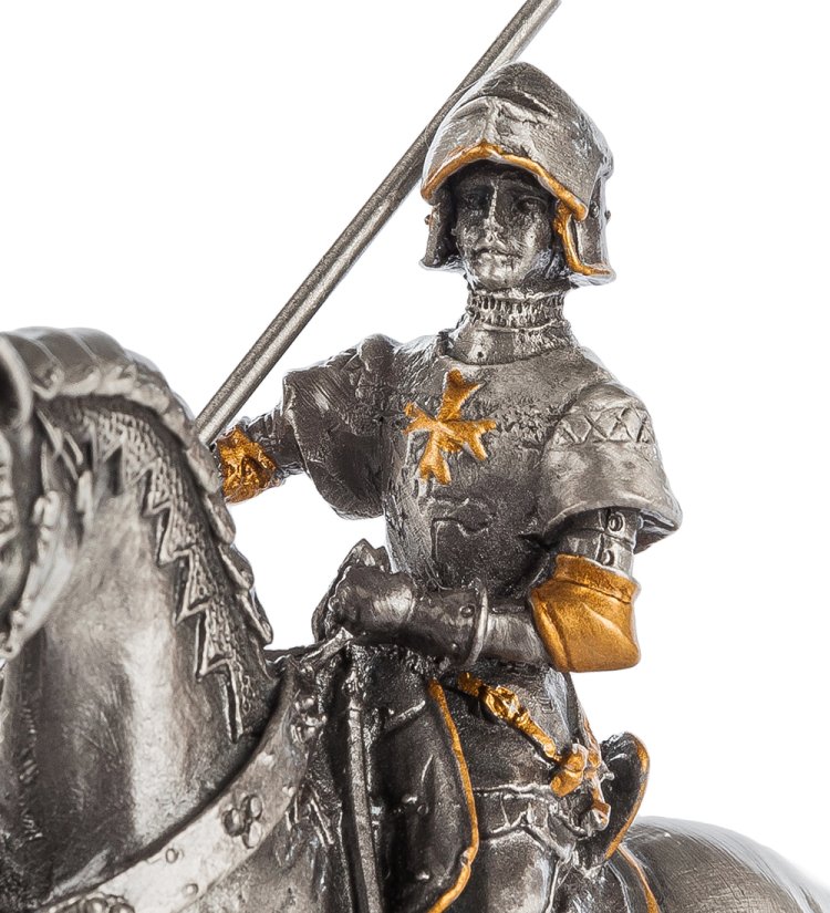 Статуэтка Воин на коне с флагом Veronese WS-811, вид профиль