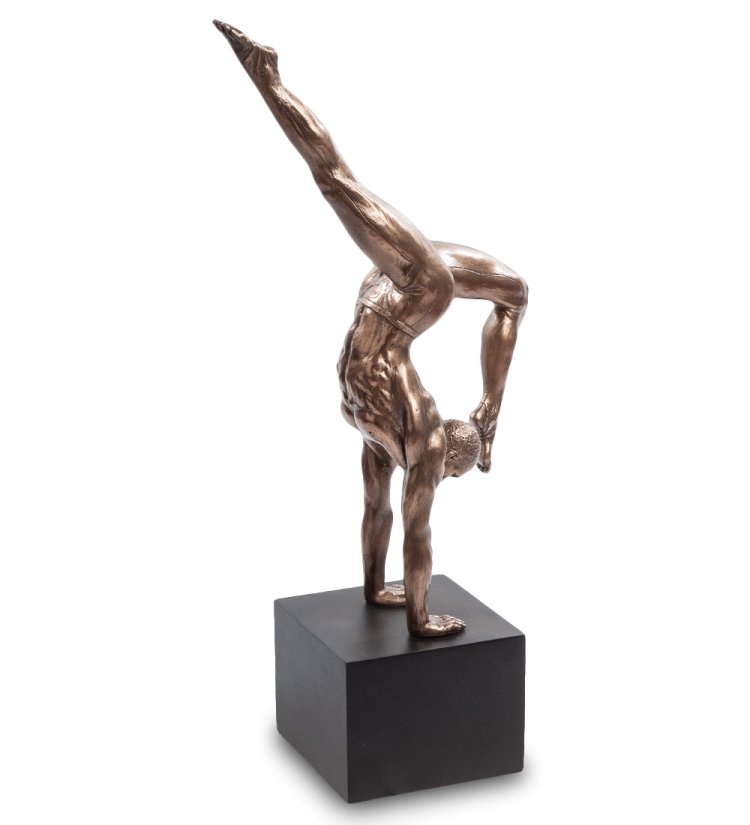 Статуэтка Гимнаст - Стойка на руках Veronese WS-154, оборотная сторона