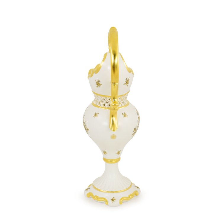 Интерьерный кувшин из керамики коллекция Fiori Gold Migliore De Luxe 27509, фотография с обратной стороны