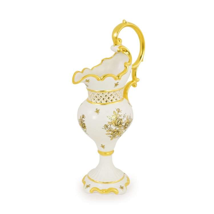 Интерьерный кувшин из керамики коллекция Fiori Gold Migliore De Luxe 27509, фотография сбоку