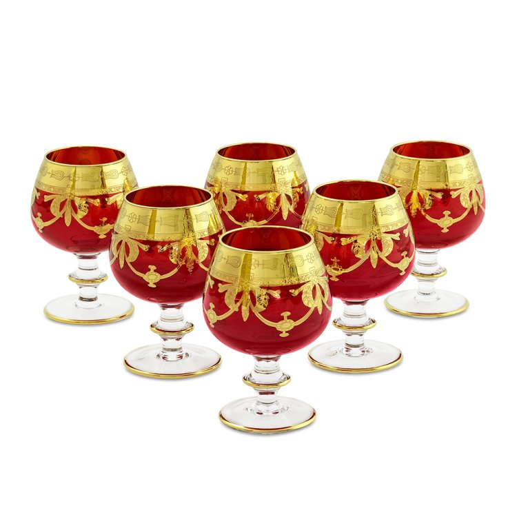 Набор бокалов для коньяка на 6 персон Dinastia Rosso Migliori De Luxe 25631