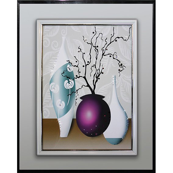 Картина Натюрморт Вазы c кристаллами Swarovski