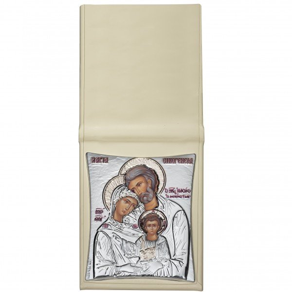 Икона Святое Семейство в футляре с белой отделкой, Размер 5x7 см Slevory 104TW1FLA