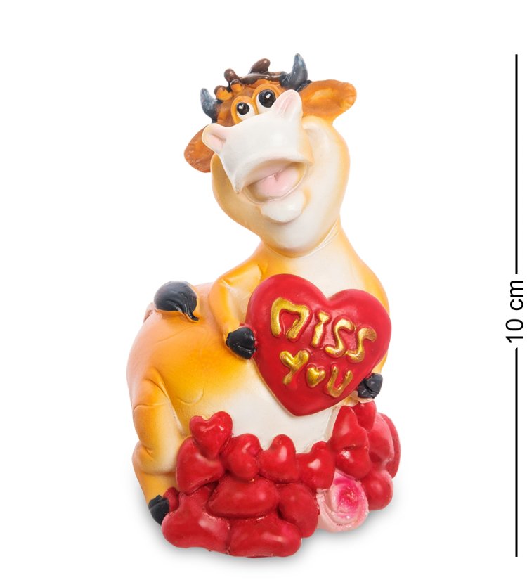 Статуэтка Бык романтик Скучаю по тебе - символ 2021 года AF-1011/2