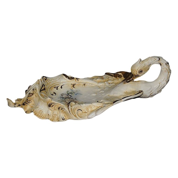 Блюдо в виде лебедя Барокко, бежевое