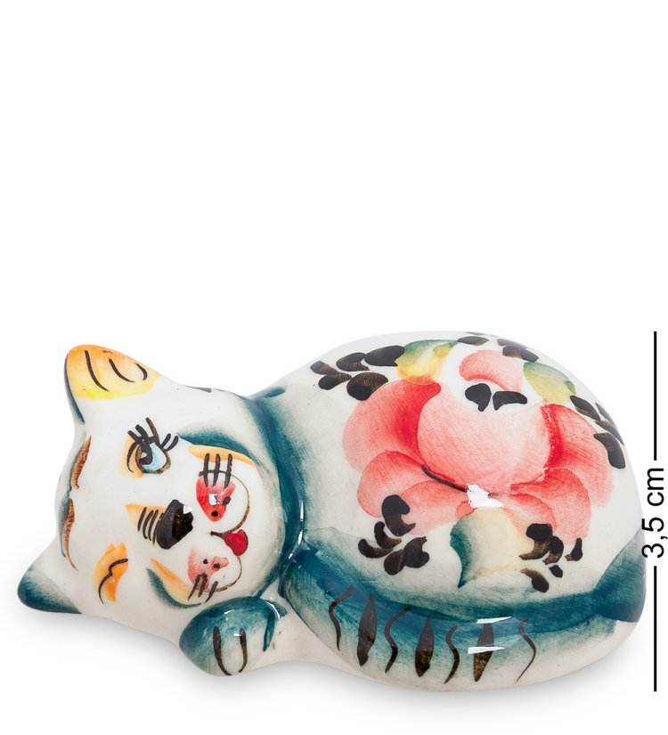 Фигурка Кот Соня Цветная гжель ГЛ-198