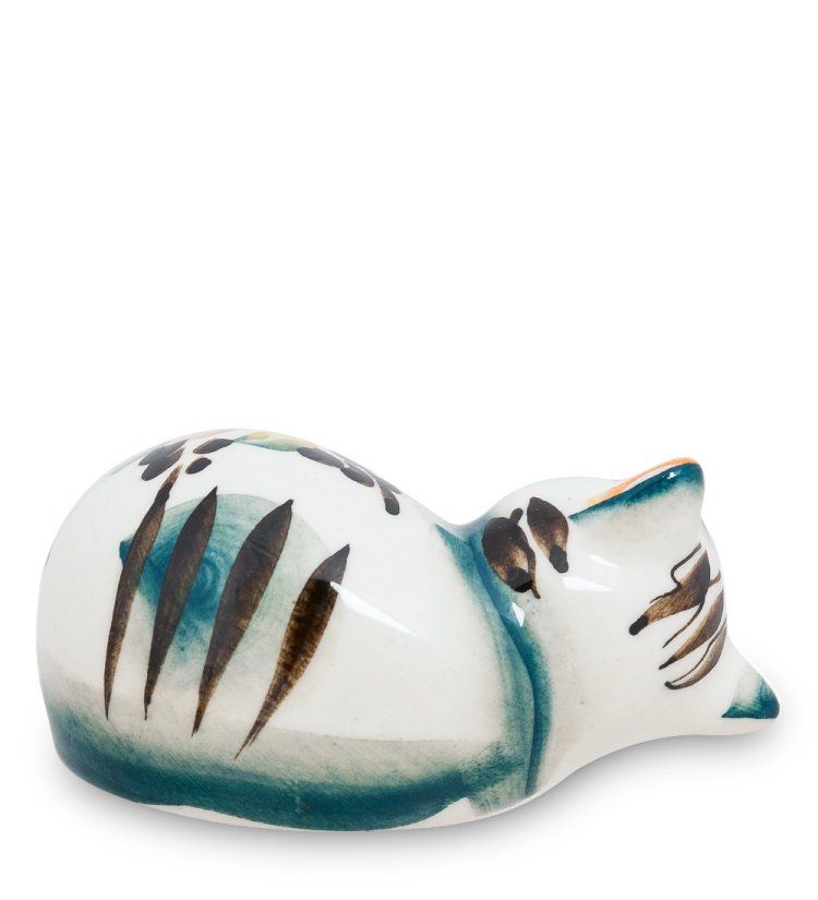 Фигурка Кот Соня Цветная гжель ГЛ-198, фотография со спины