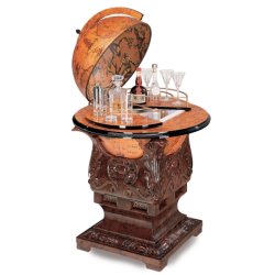 Глобус-бар с холодильником Посейдон