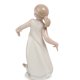 Статуэтка из фарфора Девочка в белом платье танцует Pavone JP-29/ 5, фотография со спины
