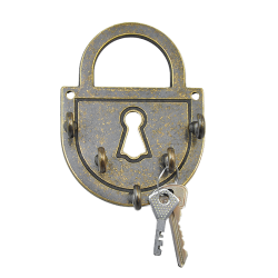 Ключница Амбарный замок, под бронзу