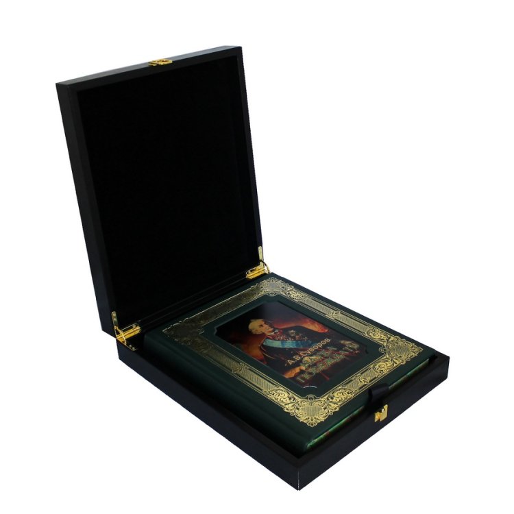 Книга в кожаном переплете Наука побеждать в коробе - Суворов А.В. BG1368K