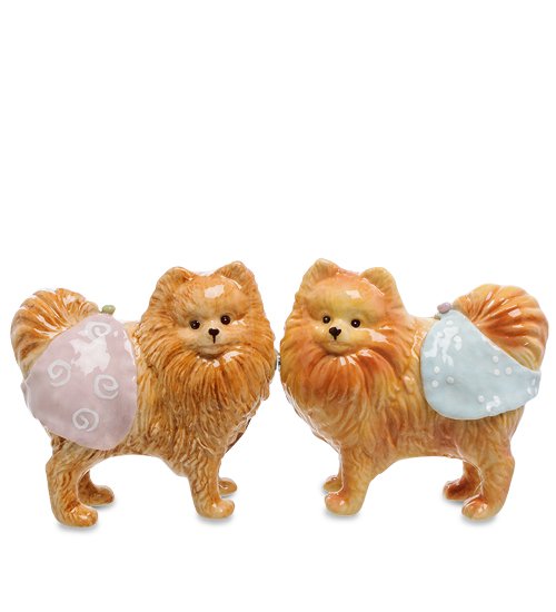 Набор соль-перец Пара рыженьких собак Pavone CMS-14/25, вид профиль