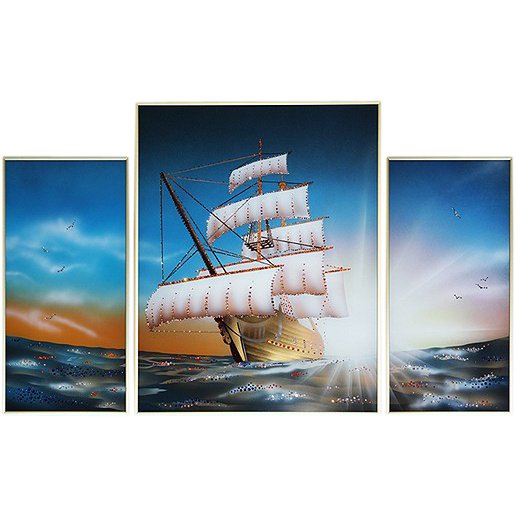 Композиция Морской круиз c кристаллами Swarovski